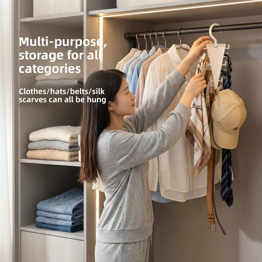 Multi-Hook Wardrobe Organizer